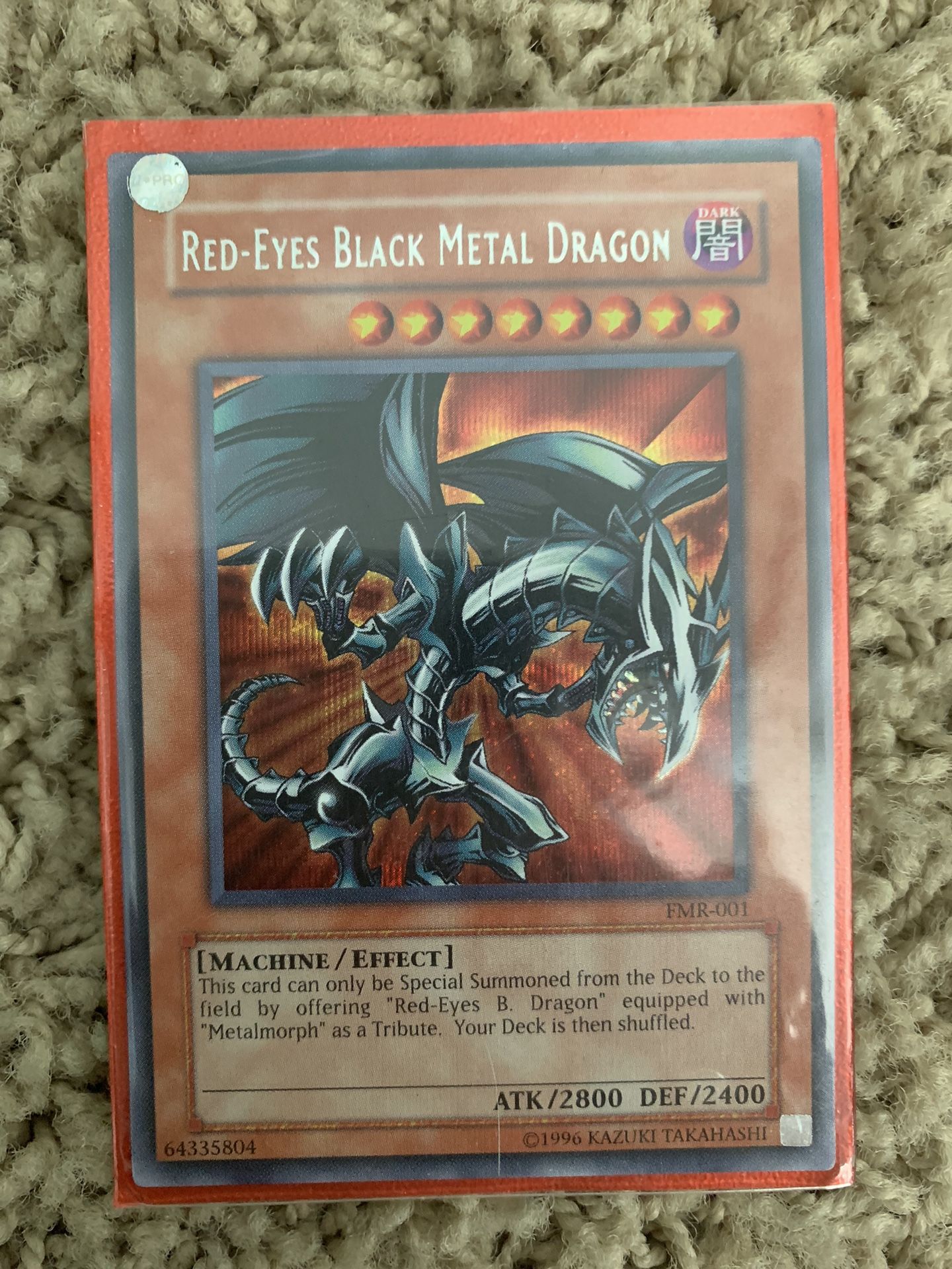 Red-Eyes Black Metal Dragon YuGiOh Forbidden Memories FMR-001