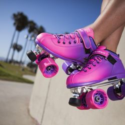 Riedell Dart Ombre roller skates size 3, Riedell roller skates, pink roller skates, purple  skates