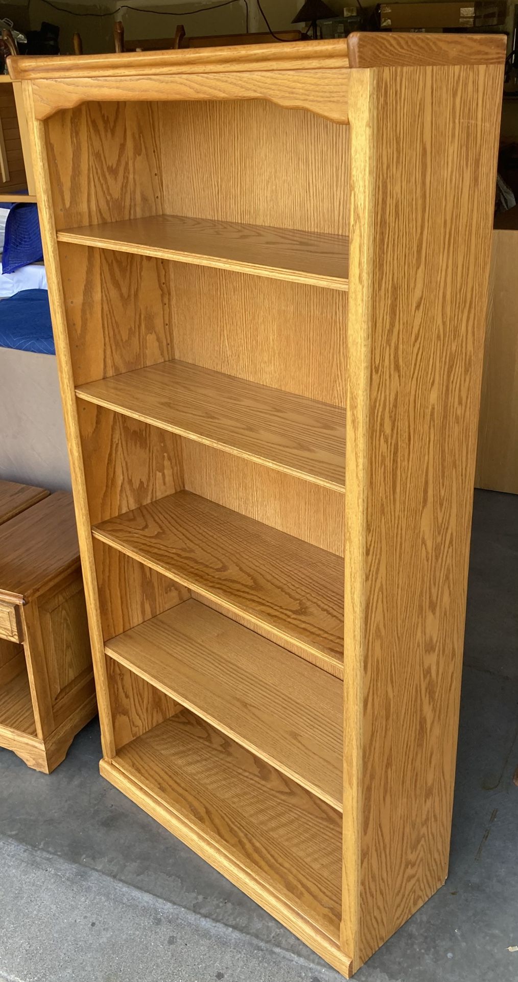 5 Tier Oak Bookcase Shelf