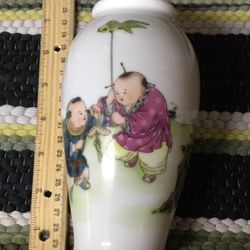 8-inch Asian Flower Vase-$7