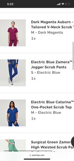 Figs Scrub Set In Limited Edition color electric Blue