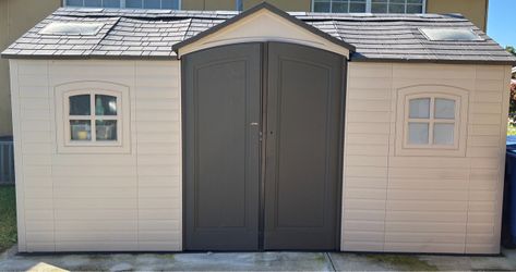 Lifetime plastic shed