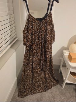 Floral Maxi Dress with Flutter Sleeves