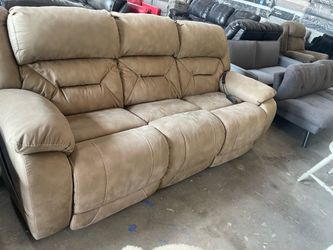 Leather suede sofa reclining 🦖