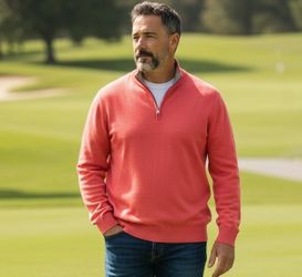 NEW Peter Millar Crown  Golf Sweater Men’s XXL  cotton silk blend 1/4 zip