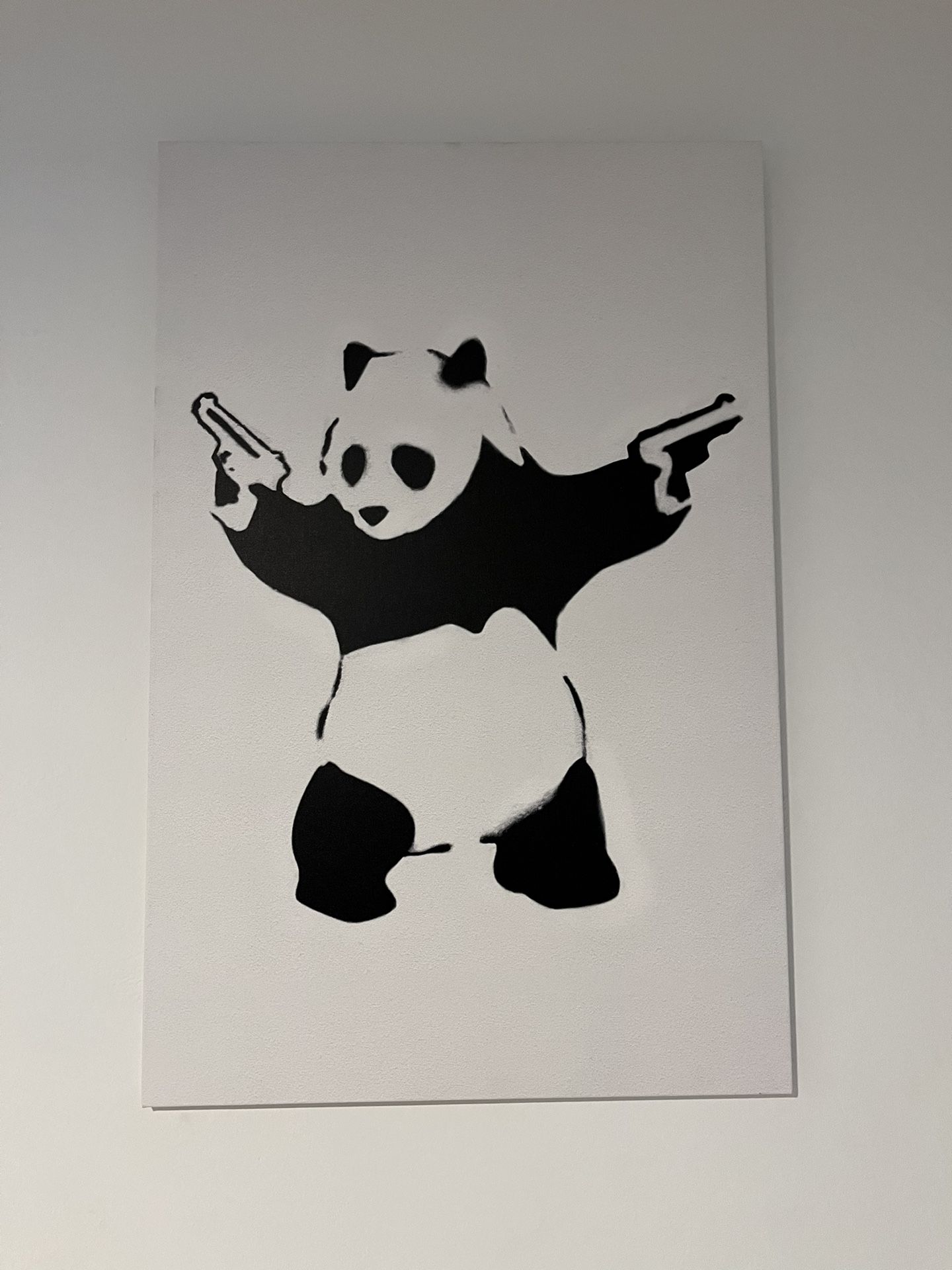 Banksy Panda With Guns Canvas Art