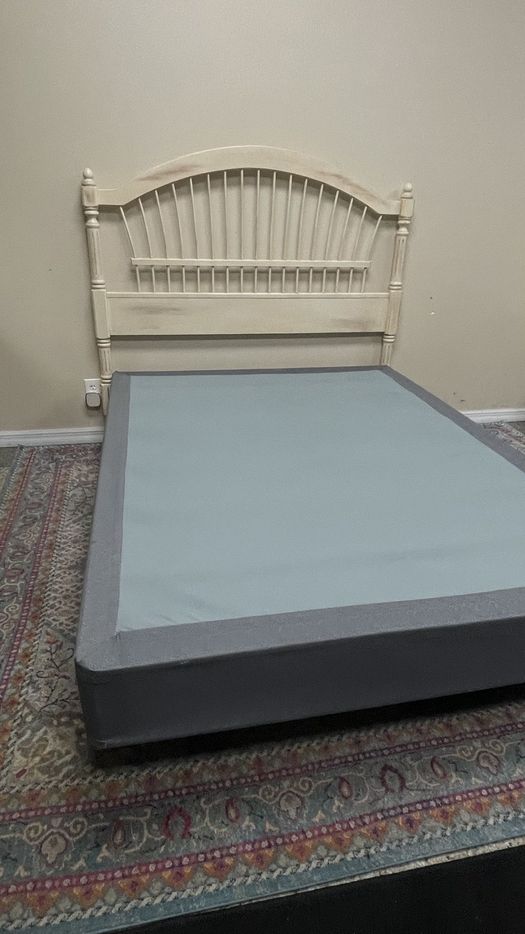 Queen Headboard 57”H, Boxspring & Rails 🚚 extra Cabecero de cama, base de somier