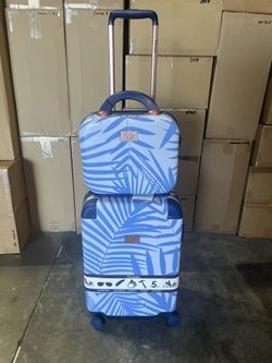 Carry On 20” + Cosmetic Bag 13” - 2pcs Set Luggage Sale - Different Patterns 