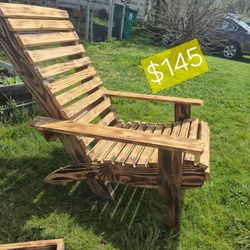 Cedar Adirondack chair naturally weatherized