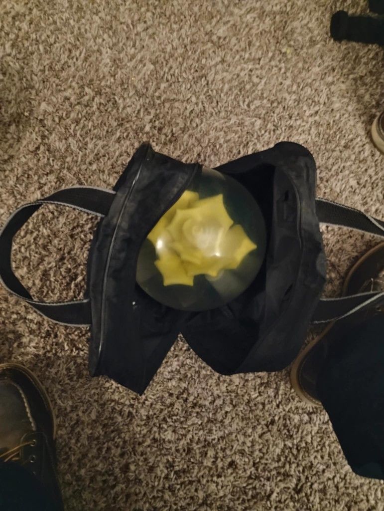 Rose Inside Bowling Ball