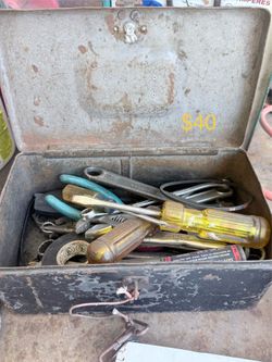 Metal Toolbox Full of Hand Tools