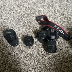 Canon 80D (3 lens, camera bag, battery, charger)