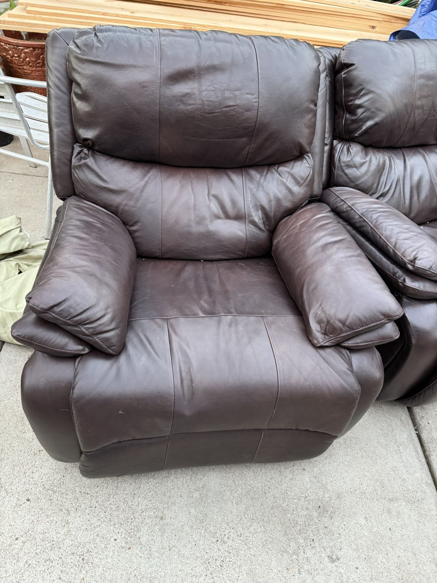 Reclining Leather Couch