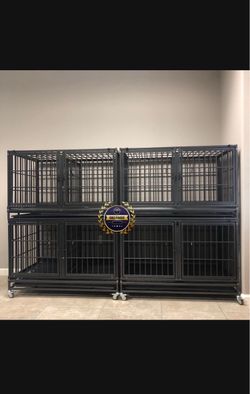 Dog pet cage kennel size 43 with divider and tray set of 4 new in box 📦