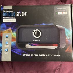 Brookstone Big Blue Studio Bluetooth Speaker 