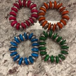 Lot Of 4 Elastic Stretch Bracelets