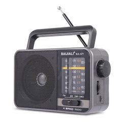 Portable AM/FM Transistor Radio with Loud Speaker, Battery or USB Powered - Compact Emergency Radio for Indoor, Outdoor, Travel & Storms (Model BJL-67