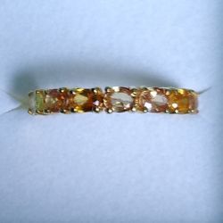 Beautiful 🆕 14k Yellow Gold Genuine Multi-Colored Sapphire Ring! 💍