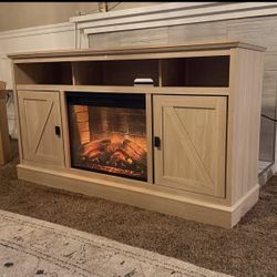 New Tv Stand With Electric Fireplace And Heater