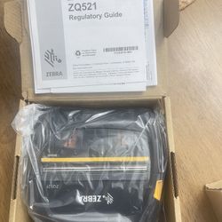 📦 (2 Available) Brand New Zebra ZQ521 Mobile Thermal Printers – Battery & Cables Included