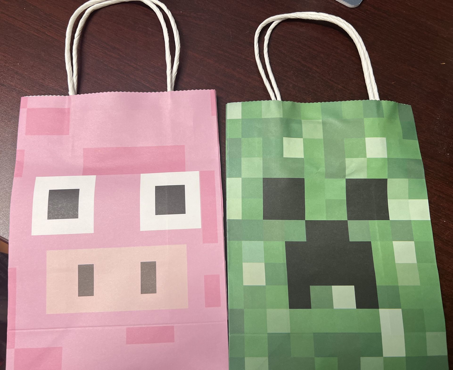 Minecraft Paper Bags 16 Count