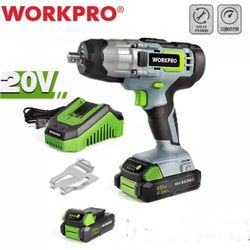 WORKPRO 20V Cordless Impact Wrench 1/2-inch 320 Ft Pounds Max Torque Belt Clip