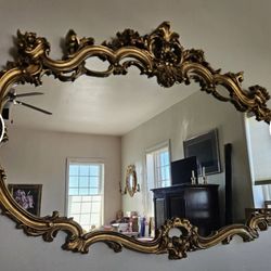 Large Ornate Vintage Mirror 