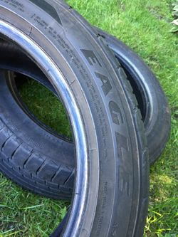 Pair of used GOOD YEAR EAGLE-F1 size 245/45ZR17 All Season Tires.