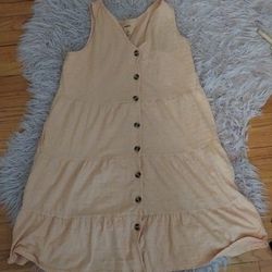 Medium Peach Sundress With Pockets