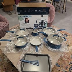 Rachael Ray Nonstick Cookware Pots and Pans Set, 13 Piece Like Ninja / Cuisinart / Calphalon