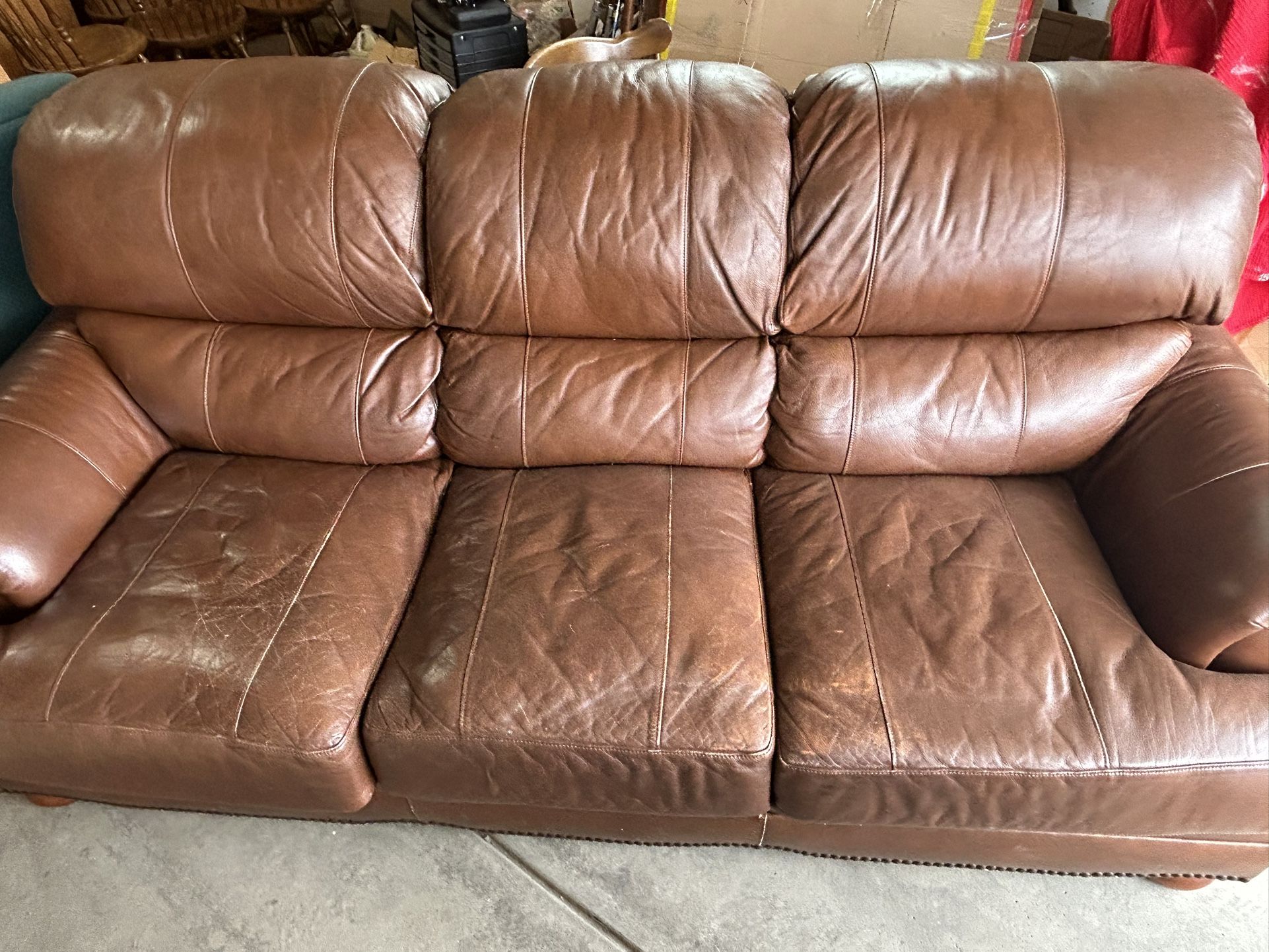 Leather Couch /Wooden Couch /Chairs/Rolling Chairs