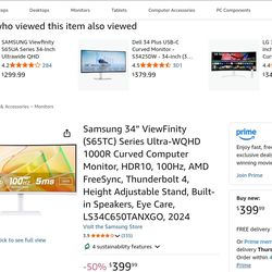 Samsung 34” ViewFinity (S65TC)