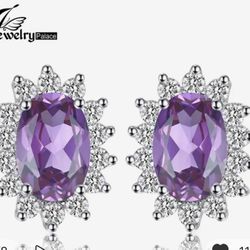 925 sterling silver jewelry palace, princess, Kate stud earrings