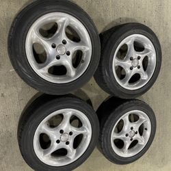 4 — 195/55r15 4x100 4x3.94  Mazda Miata NA NB Xa Xb Echo Wheels Rims Tires!