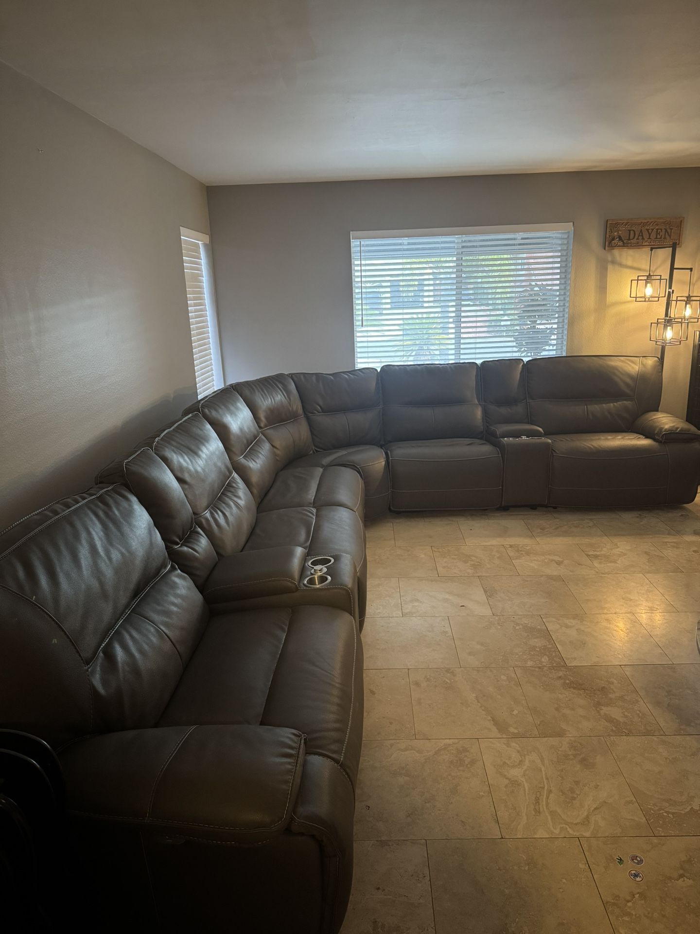 Large Reclining Sectional Couch – Power + Manual – L-Shaped – 13.5 x 11’