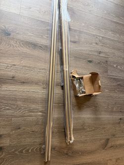 Golden Finished Curtain Rods