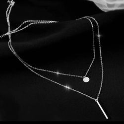 Sterling Silver Double Strand Necklace 