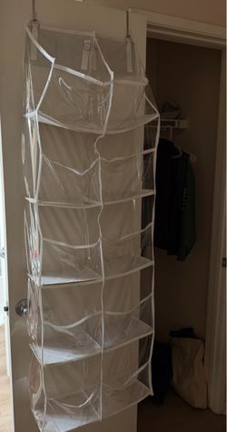 Over-the-Door Clear Shoe Organizer / Hanging Storage Rack