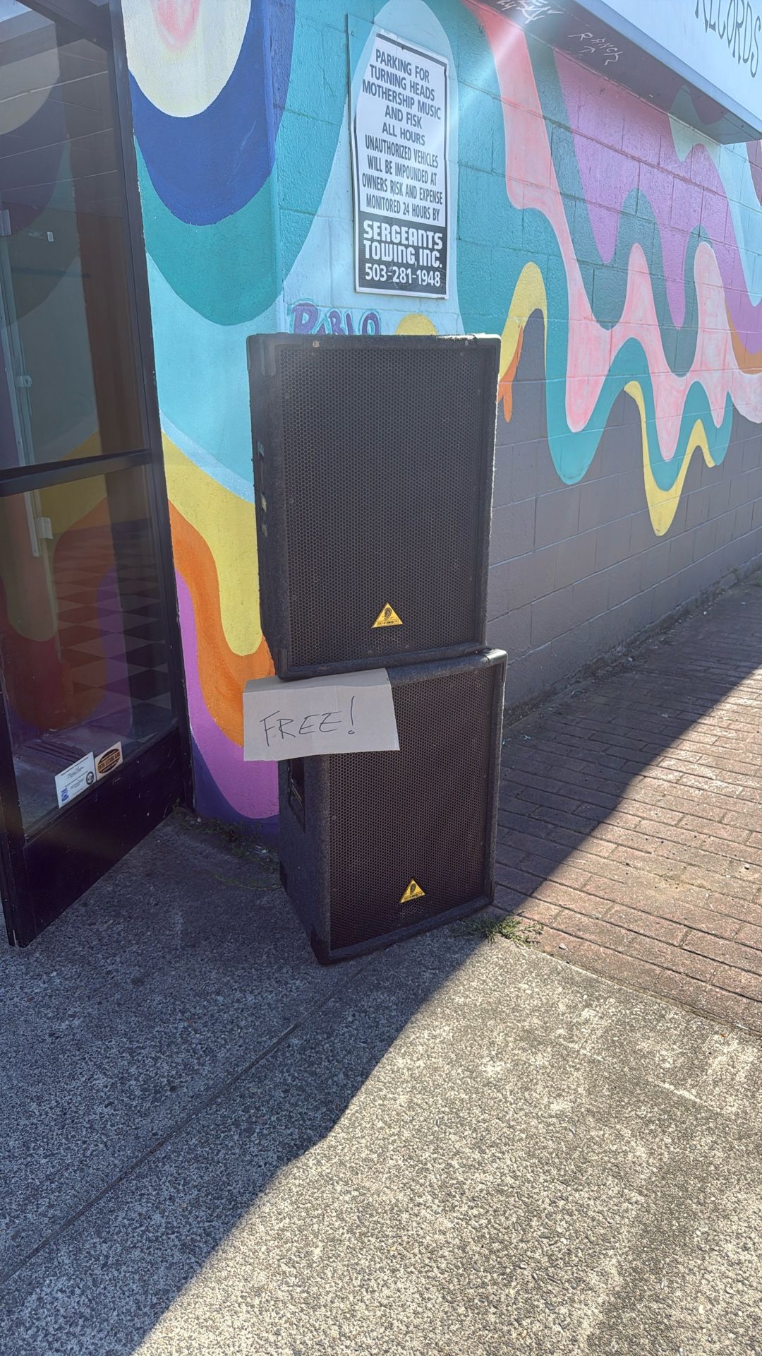 FREE! Behringer Passive 2-Way PA Speakers 