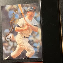 Mickey Mantle Gold Signature Baseball Promo Card