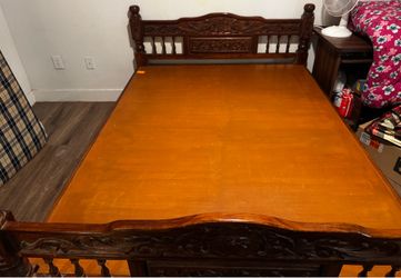Premium Teak Wood Bed Frame for Sale