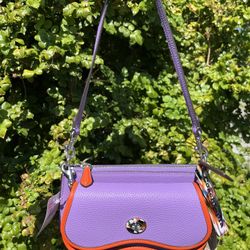 Coach Cloud Wavy Double Pouch Bag In Coachtopia Leather NWT