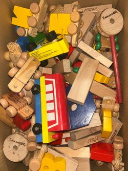 Mixed Lot Wooden Toys Jenga Tinkertoy