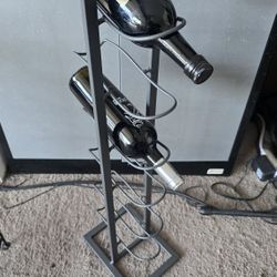 6 Bottle Wine Rack Slim Design Powder Coated Steel