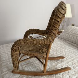 Free antique child’s wicker rocking chair