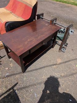 Wood coffee table