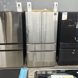 LG - Standard-Depth MAX 29.6 Cu. Ft. 4-Door French Door Smart Refrigerator with Full-Convert Drawer - Stainless Steel