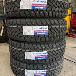 (4) - Studded LT275/70/18 Otani SA2100 All Terrain Tires