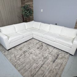 Corduroy living room sectional sofa 