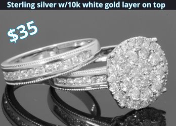 Size 8/9 sterling silver wedding ring big and beautiful!